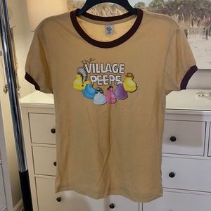 XL Village Peeps Short Sleeve Yellow Ringer Tee